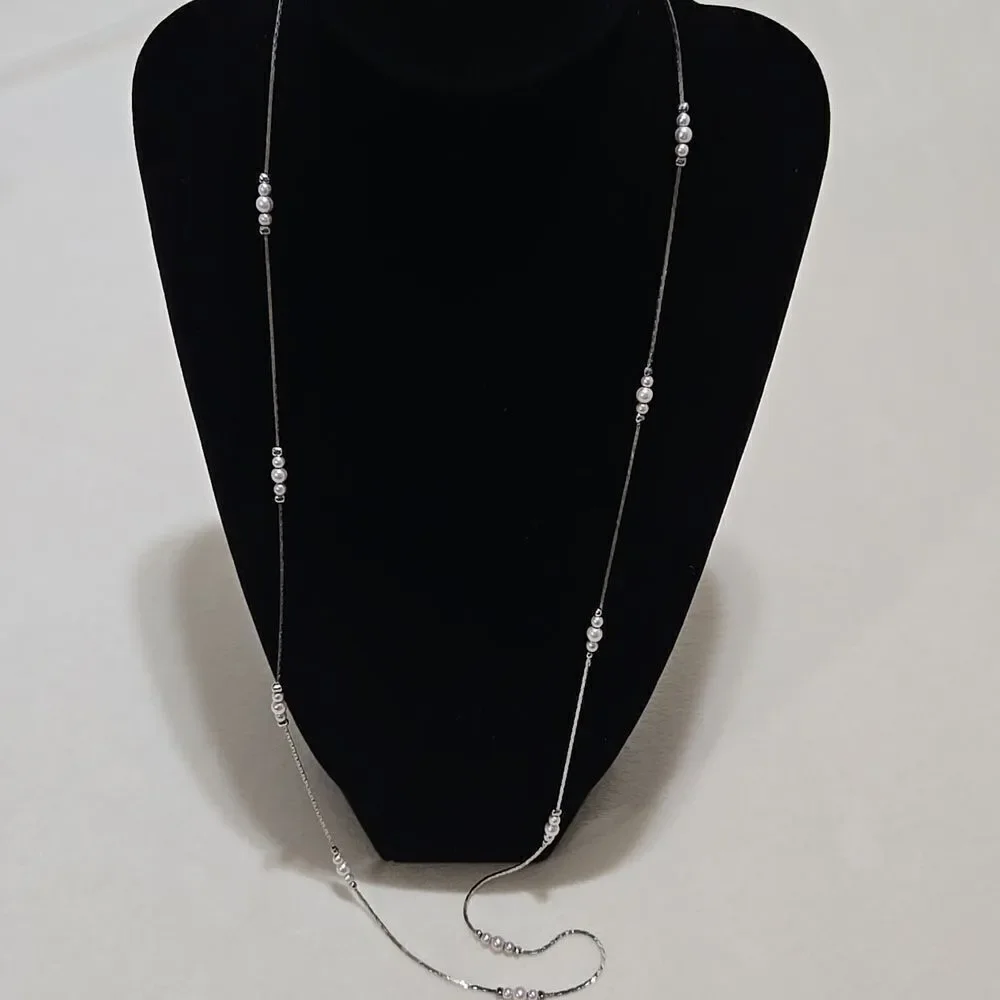 Silver Pearl Necklace